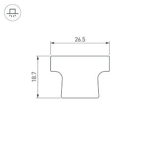 Экран ARH-FLOOR27-H28 OPAL (Arlight, Пластик)
