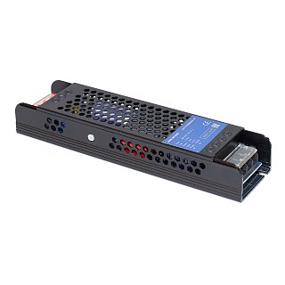 Блок питания интерьерный ELF, 24В, 150Вт, плоский металлический перфорированный корпус (черный)