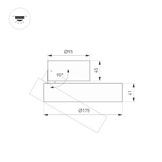 Светильник SP-RONDO-FLAP-R175-16W Day4000 (WH, 110 deg) (Arlight, IP40 Металл, 3 года)
