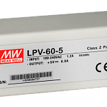 Блок питания Mean Well, герметичный, LPV-60-5, в пластиковом корпусе