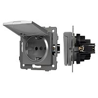 Механизм розетки влагозащищённый SCT-MCP-PL-GR-V (250V, 16A) (Arlight, -)