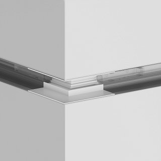 Коннектор угловой внешний Gravity встраиваемый белый