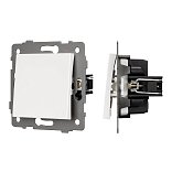 Механизм выключателя одноклавишный непроходной SWT-MK01-PL-WH-V (250V, 10A) (Arlight, -)