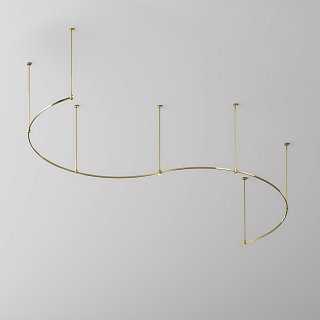 Шинопровод круглый из полукругов 1800мм Flarity латунь