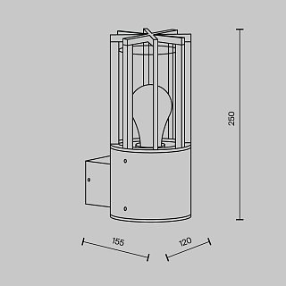 Настенный светильник (бра) Barrel E27x1 15Вт IP 54