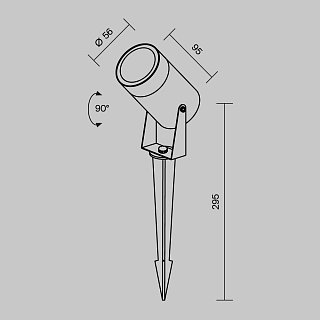 Ландшафтный светильник Scope GU10х1 20Вт IP 65