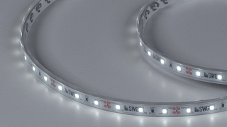 Светодиодная лента 2835, 60 LED/м, 4,8 Вт/м, 12В , IP66, 3M, Цвет: Холодный белый, SWG260-12-4.8-W-66-M