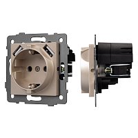 Механизм розетки с USB зарядкой SCT-MUAA-PL-GD-V (250V, 16A) (Arlight, -)