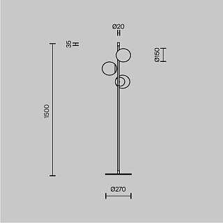 Напольный светильник (торшер) Nostalgia E14х3 40Вт