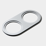 Рамка двойная для MINI COMBO, круглая, белая алюминиевая, MINI-COMBO-R2-WH