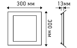 Светильник DL300x300S-25W White (Arlight, Открытый)