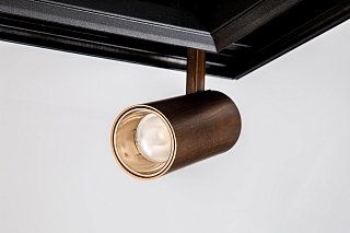 Светильник трековый для низковольтного трека SY Латунь, SY-601201-BR-10-36-NW