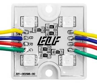 Модуль светодиодный ELF 4SMD диода 5050, 12В, RGB, тип В, корпус glue