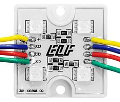 Модуль светодиодный ELF 4SMD диода 5050, 12В, RGB, тип В, корпус glue