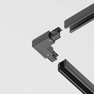 Коннектор угловой внешний Trinity черный