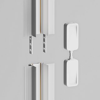 Коннектор питания прямой Radity встраиваемый белый