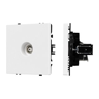 Механизм телевизионной розетки SCT-NOBE-MTV1-SFPL-WH (Arlight, Белый кварц)