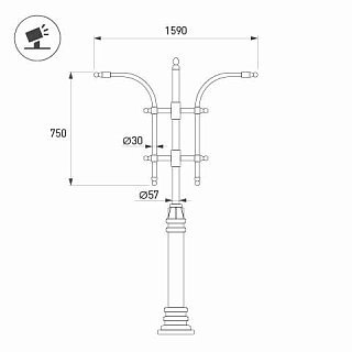 Кронштейн OXOR-SB3-2 BLACK (Arlight, Сталь)
