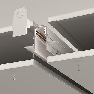 Шинопровод 1 м Exility встраиваемый под ГКЛ 12,5мм, белый