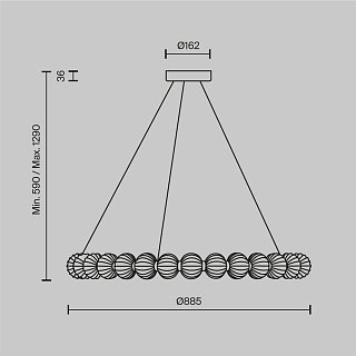 Подвесной светильник Amulet 4000К 30Вт