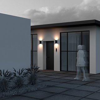 Настенный светильник (бра) Shim 3000К 24Вт IP 65