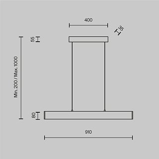 Подвесной светильник Step 4000K 1x23Вт 120°