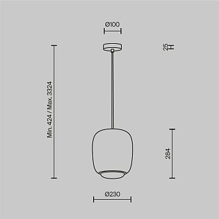 Подвесной светильник Brio 3000К 12Вт