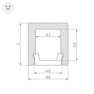 Профиль ARH-MICRO-0607-2000 ANOD (Arlight, Алюминий)
