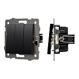 Механизм выключателя трехклавишный непроходной SWT-MK03-PL-BK-V (250V, 10A) (Arlight, -)