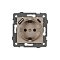 Механизм розетки с USB зарядкой SCT-MUAC-PL-GD-V (250V, 16A) (Arlight, -)