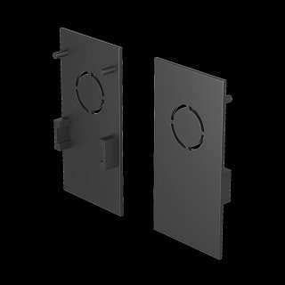 Заглушка торцевая 2 шт. Exility накладной черный