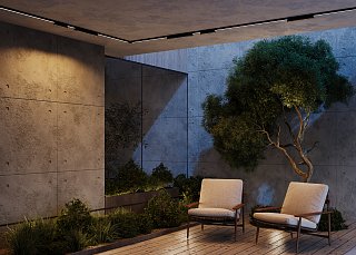 Уличный трековый светильник Points Exility IP 3000К 12Вт 36° черный