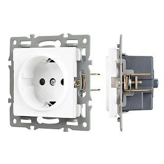 Механизм электрической розетки SCT-MEU1-PL-WH (250V, 16A) (Arlight, -)