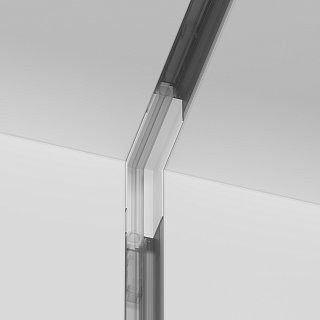 Угловой коннектор внутренний S35 встраиваемый белый