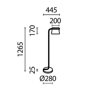 Напольный светильник (торшер) Cabaret 3000К 8Вт