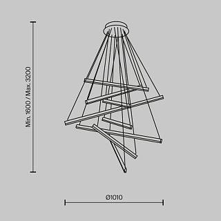 Подвесной светильник Line 2600-3500К 90Вт