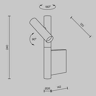 Настенный светильник (бра) Utility 3000K 3Вт