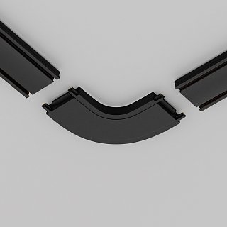 Конектор питания полукруглый Radity черный