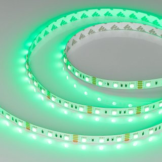 Светодиодная лента RT-B60-10mm 12V RGB (14.4 W/m, IP20, 5060, 5m) (Arlight, Открытый)