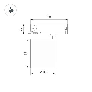 Светильник LGD-DYKE-4TR-R100-36W Day4000 (WH, 50 deg, 230V) (Arlight, IP20 Металл, 5 лет)
