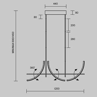 Подвесной светильник Wabi 2700-4000K 32Вт