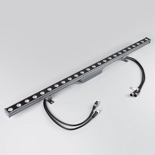 Светодиодный прожектор AR-LINE-1000M-24W-24V RGB (Grey, 30 deg, DMX512) (Arlight, Закрытый)