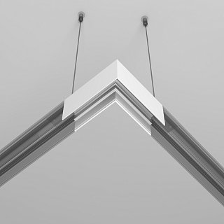 Коннектор угловой Exility накладной белый