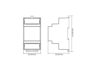 Декодер DALI диммер 12-24В на DIN рейку, 4 адреса, DALI-DT6-ST4-DIN