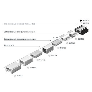 Профиль STRETCH-20-CEIL-D-CENTER-2000 BLACK (Arlight, Алюминий)