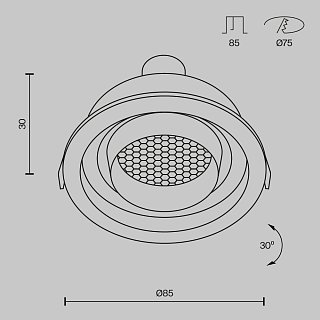 Встраиваемый светильник Atom GU10 10Вт