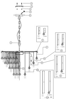Подвесной светильник Linn E14x7
