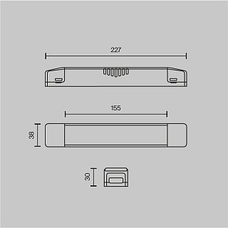 Источник напряжения встраиваемый Elasity 48В, 150Вт, белый
