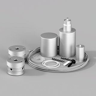 Набор для вертикального подвесного монтажа Nemo D25 серебро