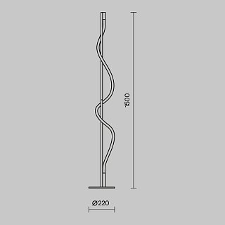 Напольный светильник (торшер) Tau 3000К 15Вт